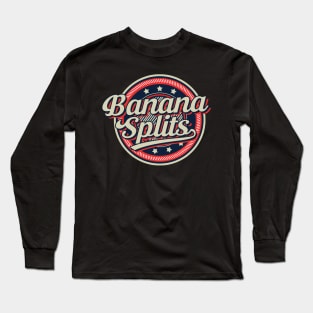 Graphic Aesthetic Banana Proud Name Circle Vintage Art Long Sleeve T-Shirt